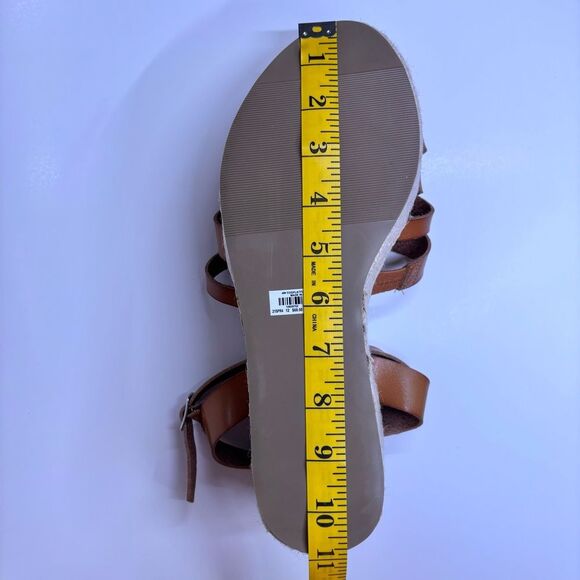 Torrid Brown Faux Leather Espadrille Platform Wedge Sandals - Size 12 - Picture 7 of 11